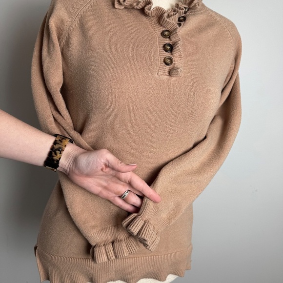 Ruffle Sweater with Buttons - Picture 3 of 8